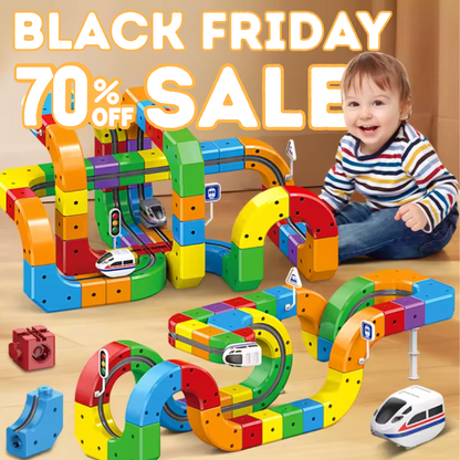 MagTrack Pro - Costruttore di Ferrovia Elettrica Magnetica (Edizione Limitata) con Treno Ricaricabile USB