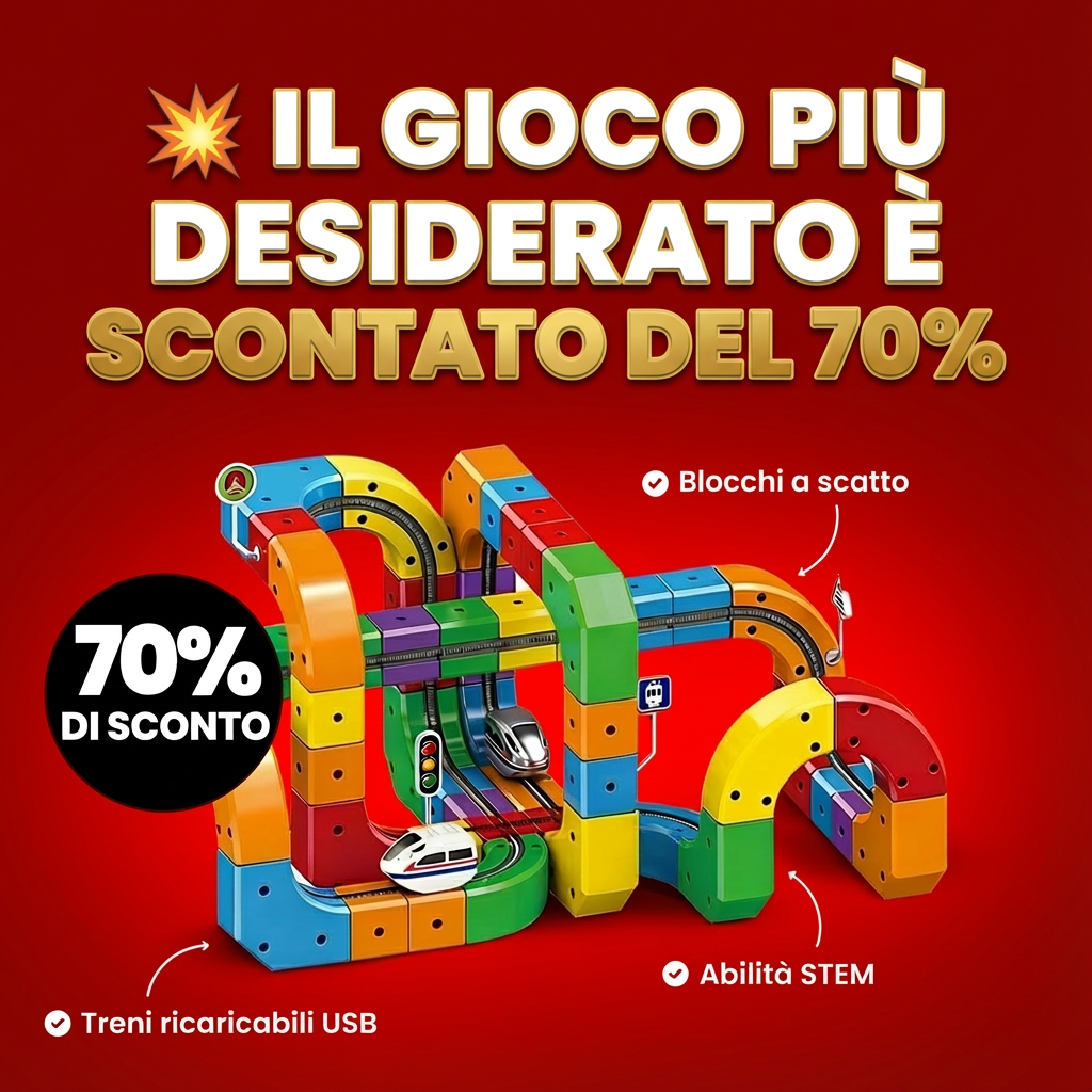 MagTrack Pro - Costruttore di Ferrovia Elettrica Magnetica (Edizione Limitata) con Treno Ricaricabile USB